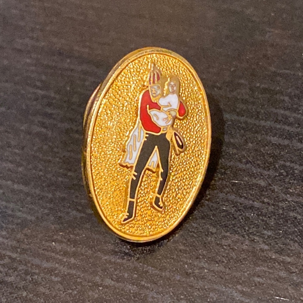 Vintage fireman lapel pin
